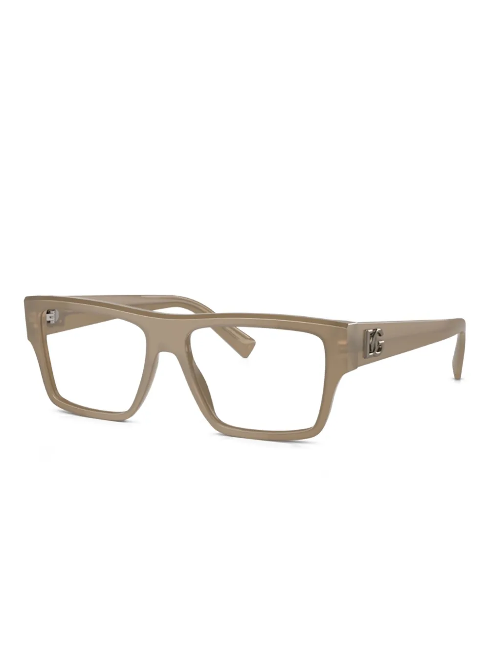 Dolce & Gabbana Eyewear Bril met rechthoekig montuur Bruin