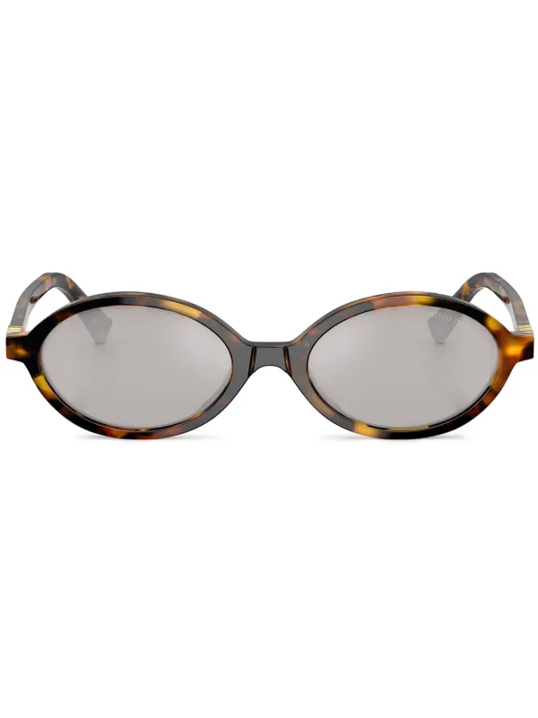 小物 MIU MIU M Logo Sunglasses Miu Miu Logo Metal Oval Sunglasses | Neiman Marcus