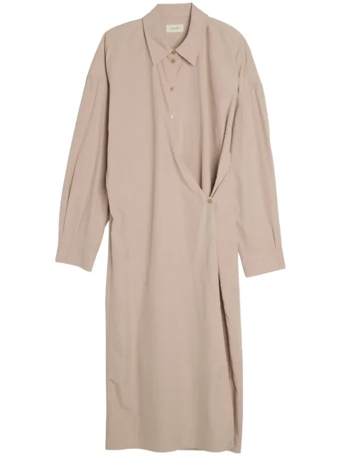 LEMAIRE classic-collar wrap midi dress