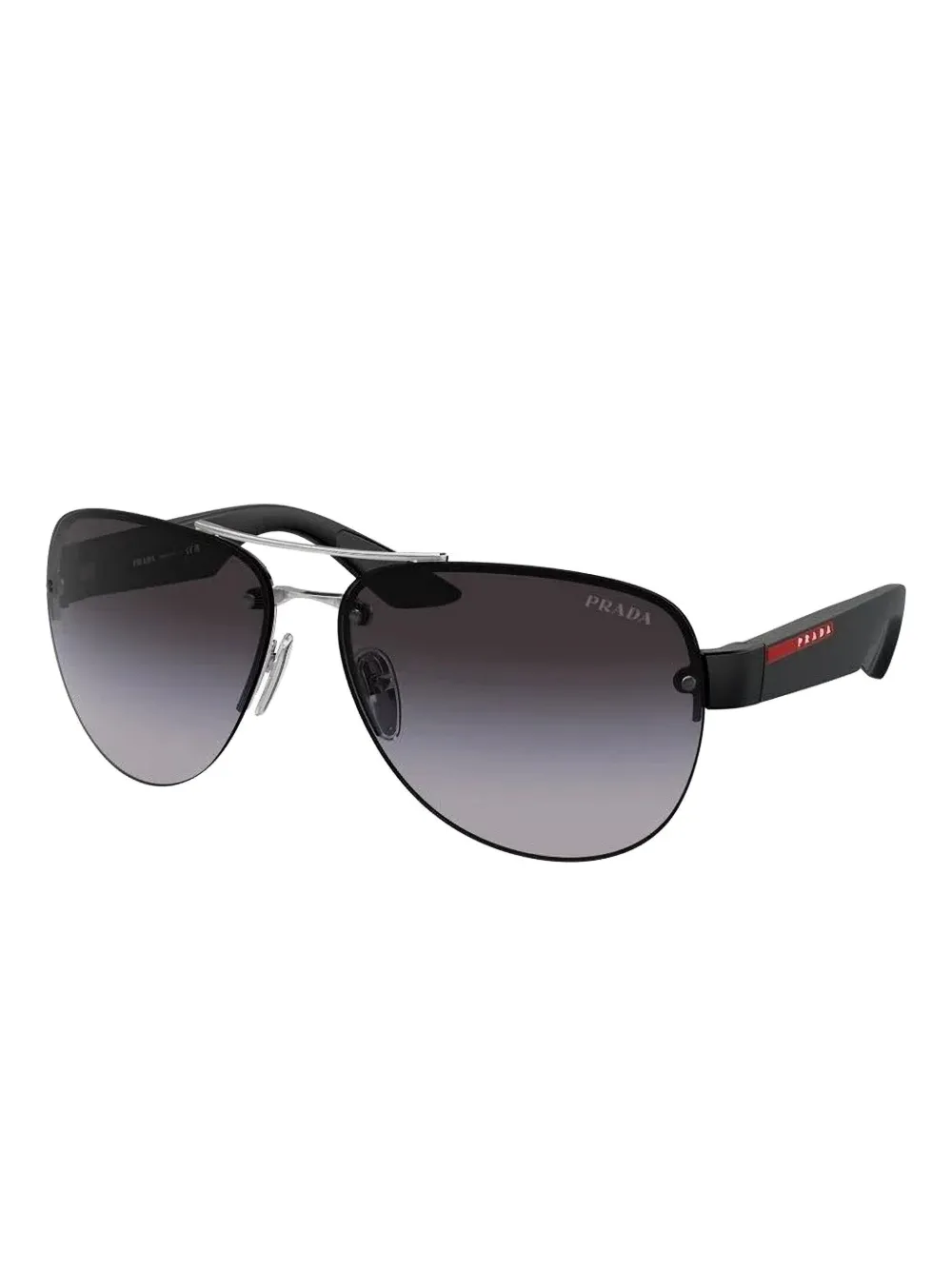 Prada Linea Rossa Metalen zonnebril Zilver