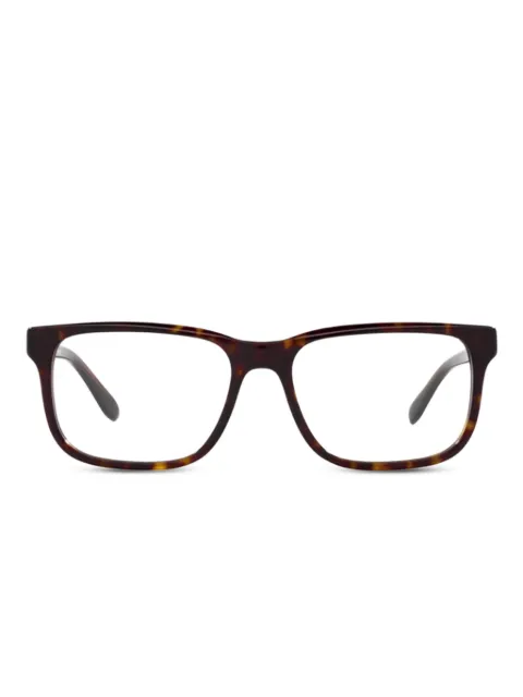 Emporio Armani 하바나 직사각 프레임 선글라스