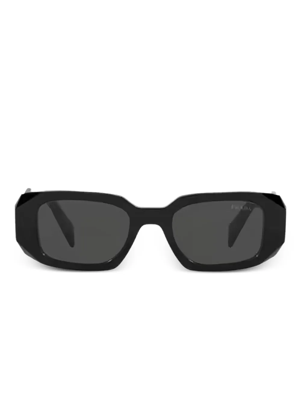 Prada Eyewear ジオメトリックフレーム サングラス - ブラック Prada Eyewear ジオメトリックフレーム サングラス - ブラック