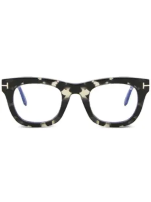 TOM FORD Eyewear トータスシェル スクエア眼鏡フレーム | ブラック 