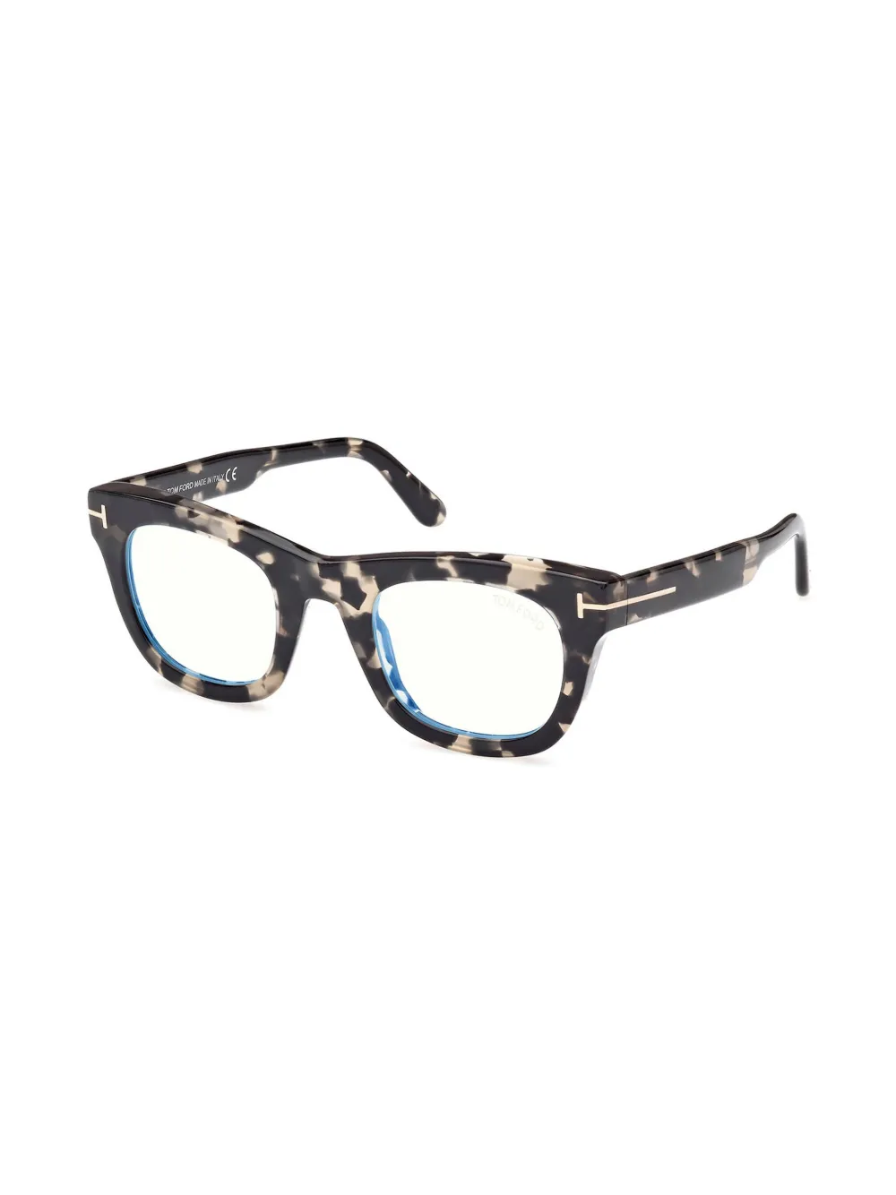 TOM FORD Eyewear Bril met vierkant montuur met schildpadschild effect - Zwart