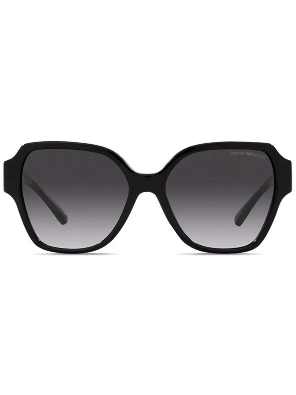 Emporio Armani Zonnebril met vlinder montuur Zwart