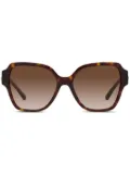 Emporio Armani butterfly-frame sunglasses - Brown