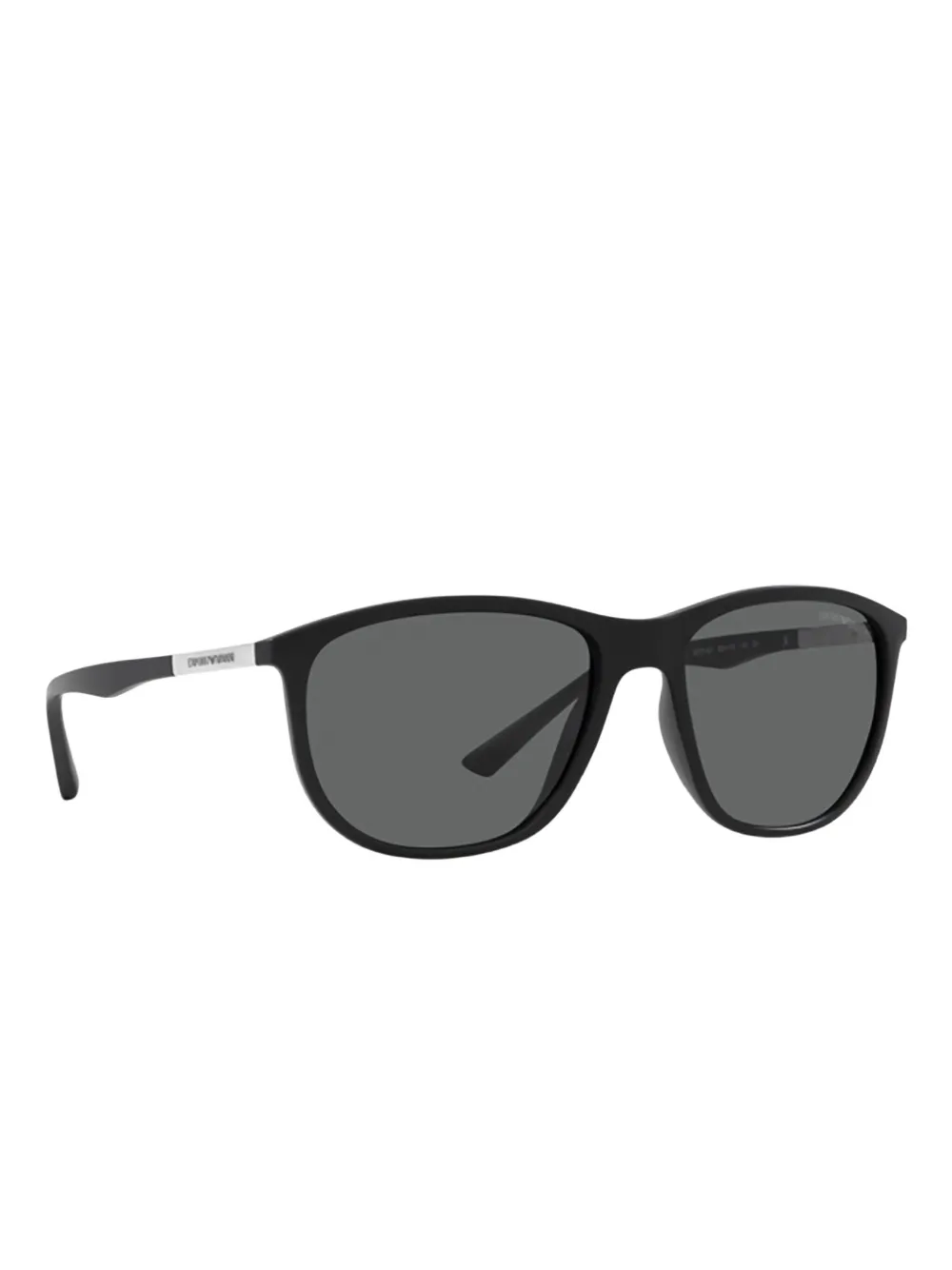 Emporio Armani Zonnebril met rechthoekig montuur Zwart