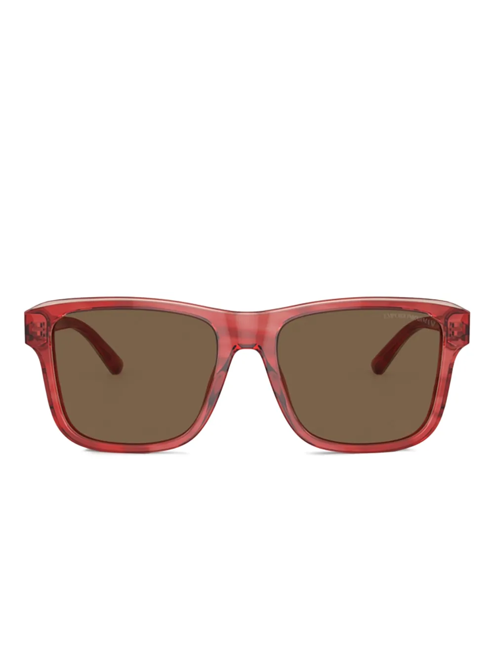 Emporio Armani Occhiali da sole squadrati - Rosso