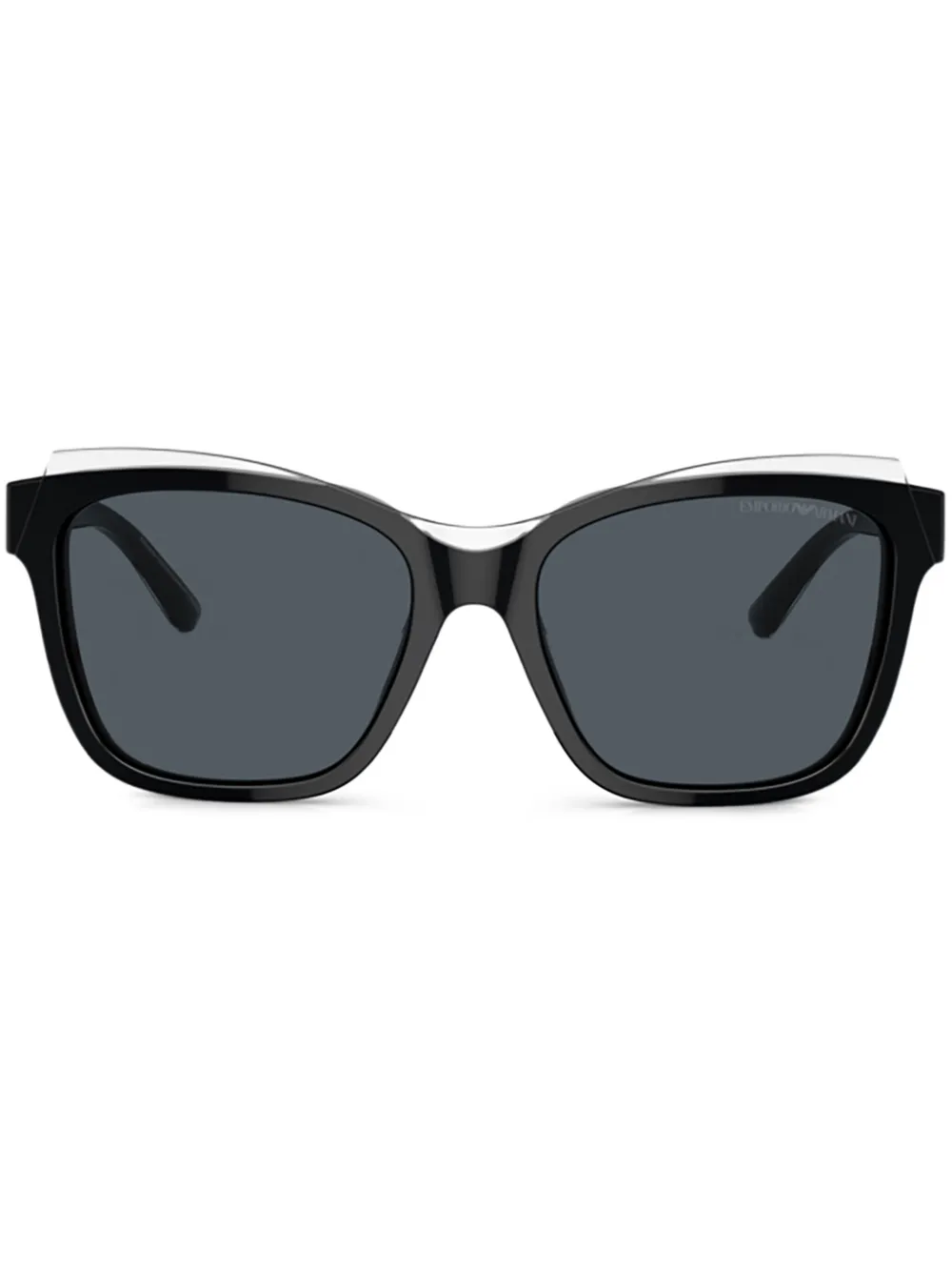 Emporio Armani Zonnebril met cat-eye montuur Zwart