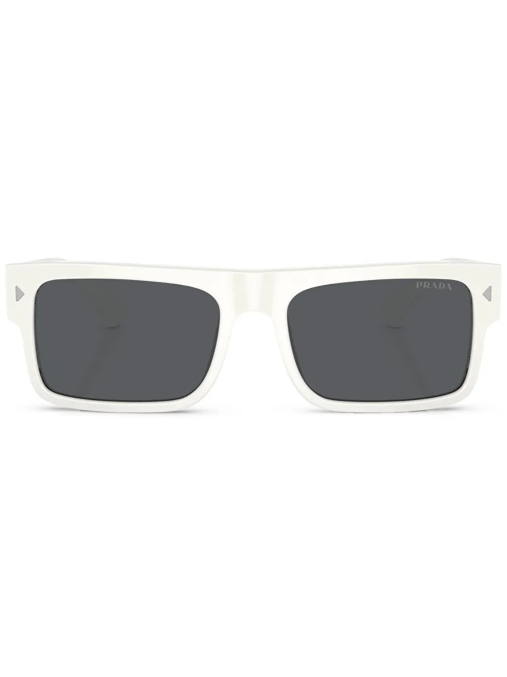 Prada Eyewear Zonnebril met rechthoekig montuur Wit