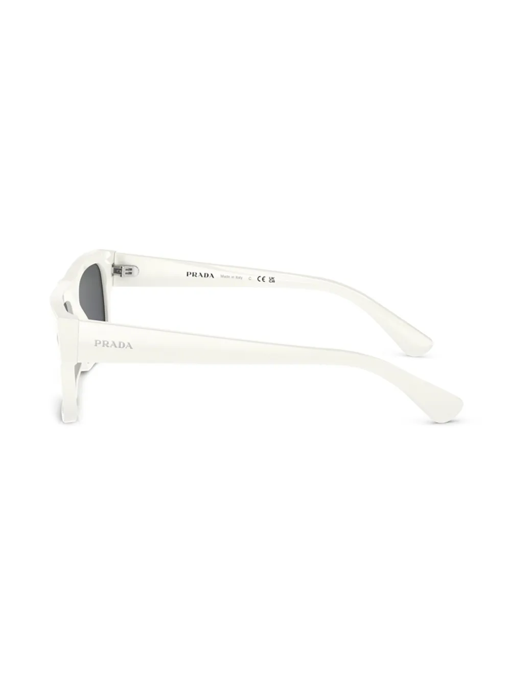 Prada Eyewear Zonnebril met rechthoekig montuur Wit