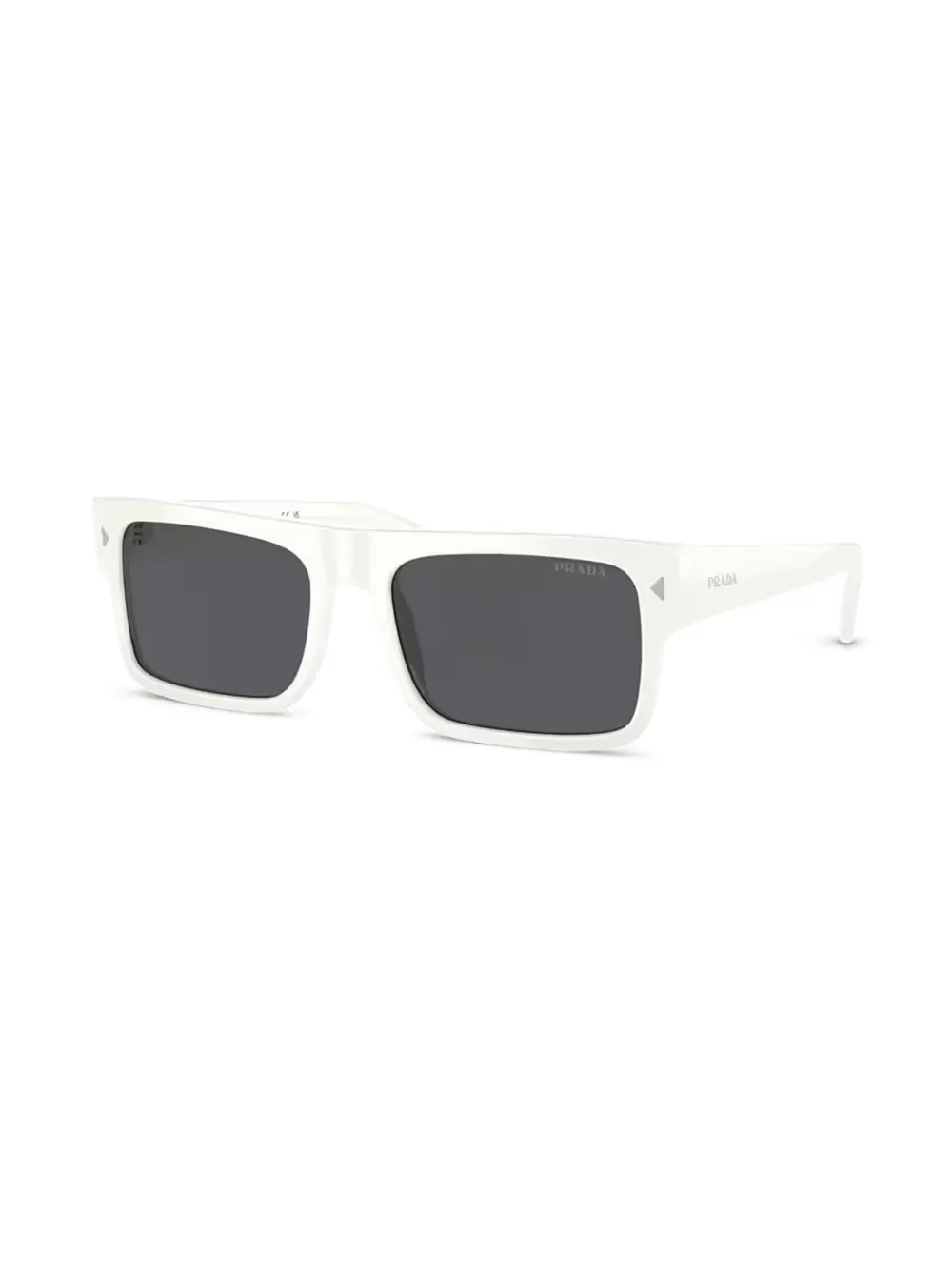 Prada Eyewear Zonnebril met rechthoekig montuur Wit