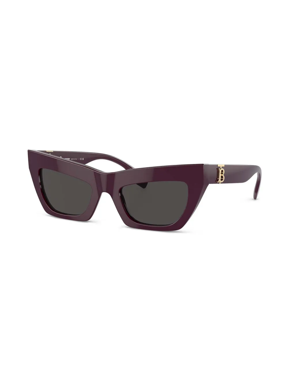 Burberry Eyewear Zonnebril met logoplakkaat - Rood