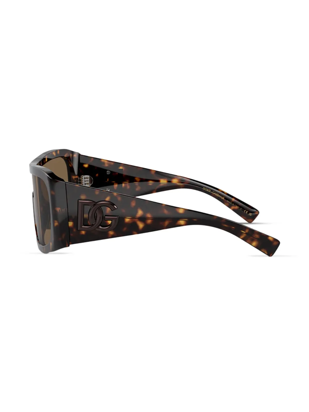 Dolce & Gabbana Eyewear Zonnebril met logoplakkaat Bruin