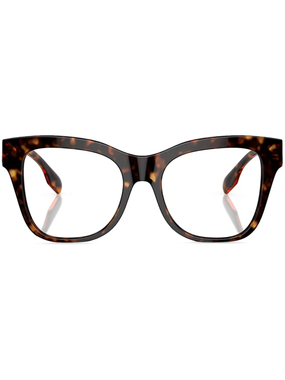 Burberry Eyewear Tb-motif Square-frame Glasses In Brown