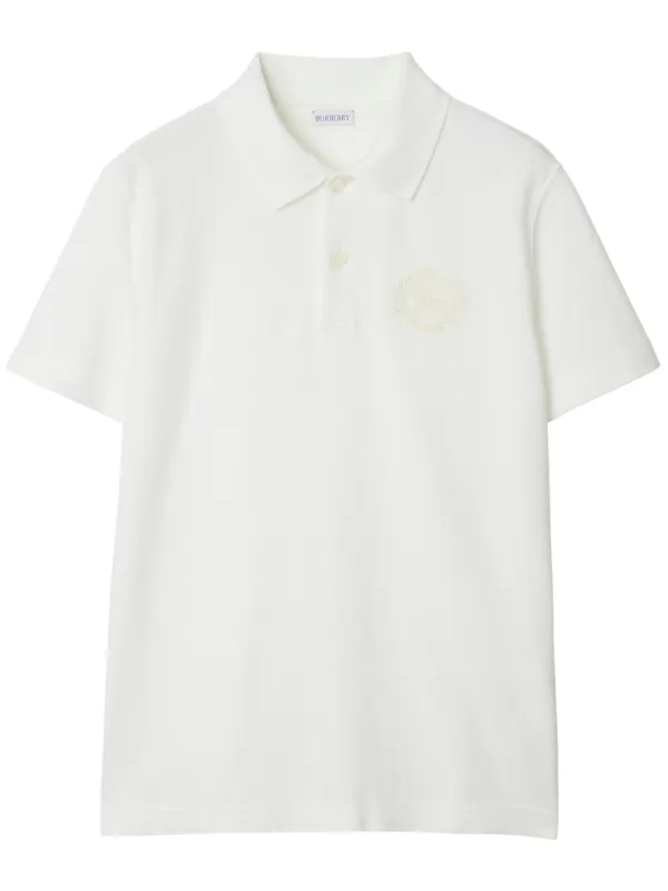 Burberry EKD Cotton Polo Shirt White FARFETCH AO