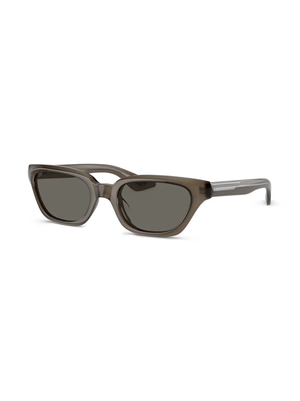 Oliver Peoples x Khaite zonnebril met rechthoekig montuur - Bruin