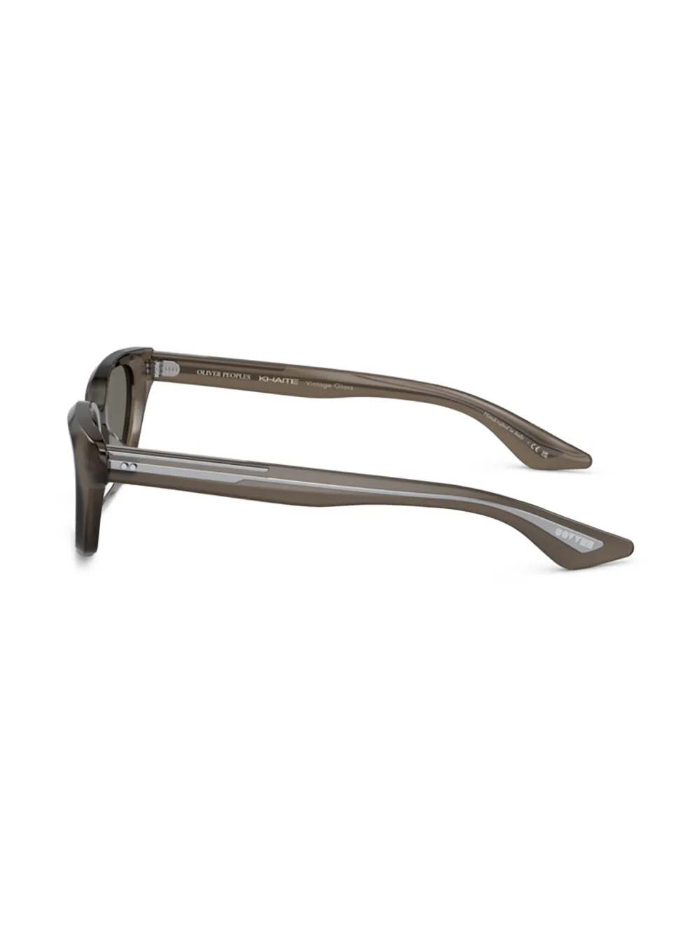Oliver Peoples x Khaite zonnebril met rechthoekig montuur Bruin
