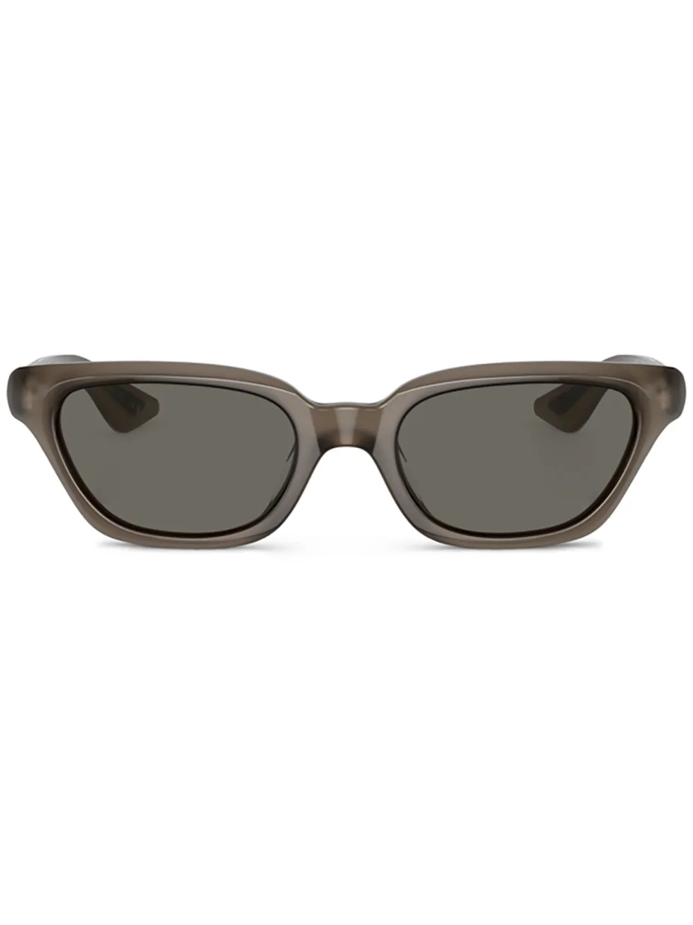 Oliver Peoples x Khaite zonnebril met rechthoekig montuur Bruin