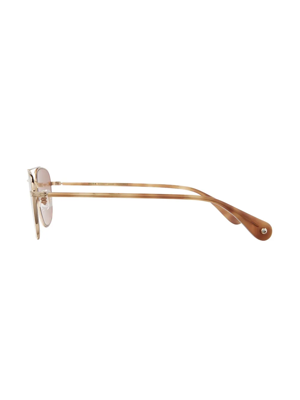 Garrett Leight CLUBHOUSE II zonnebril met rond montuur Goud