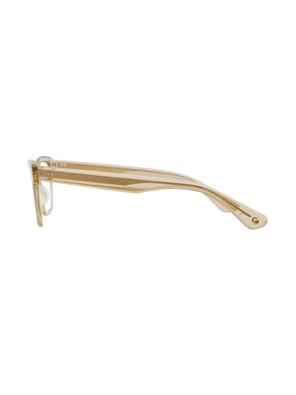 Garrett Leight Bril met vierkant montuur Beige