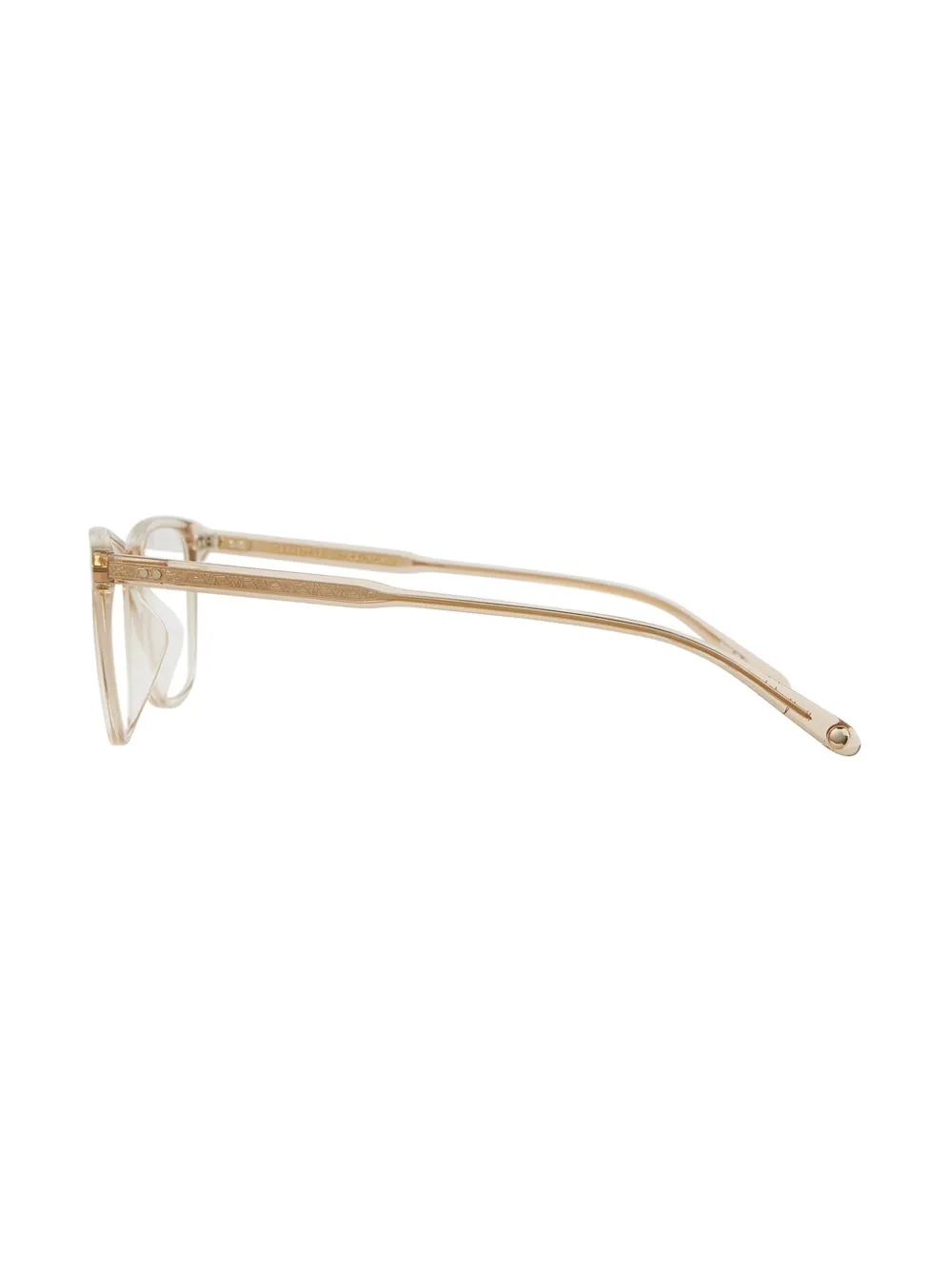 Garrett Leight Bril met vierkant montuur Beige