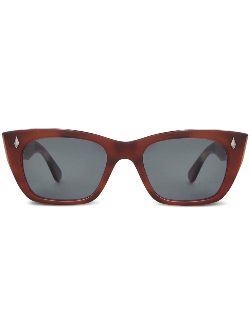 Garrett Leight Webster Sun Vintage Burnt Tortoise In Braun