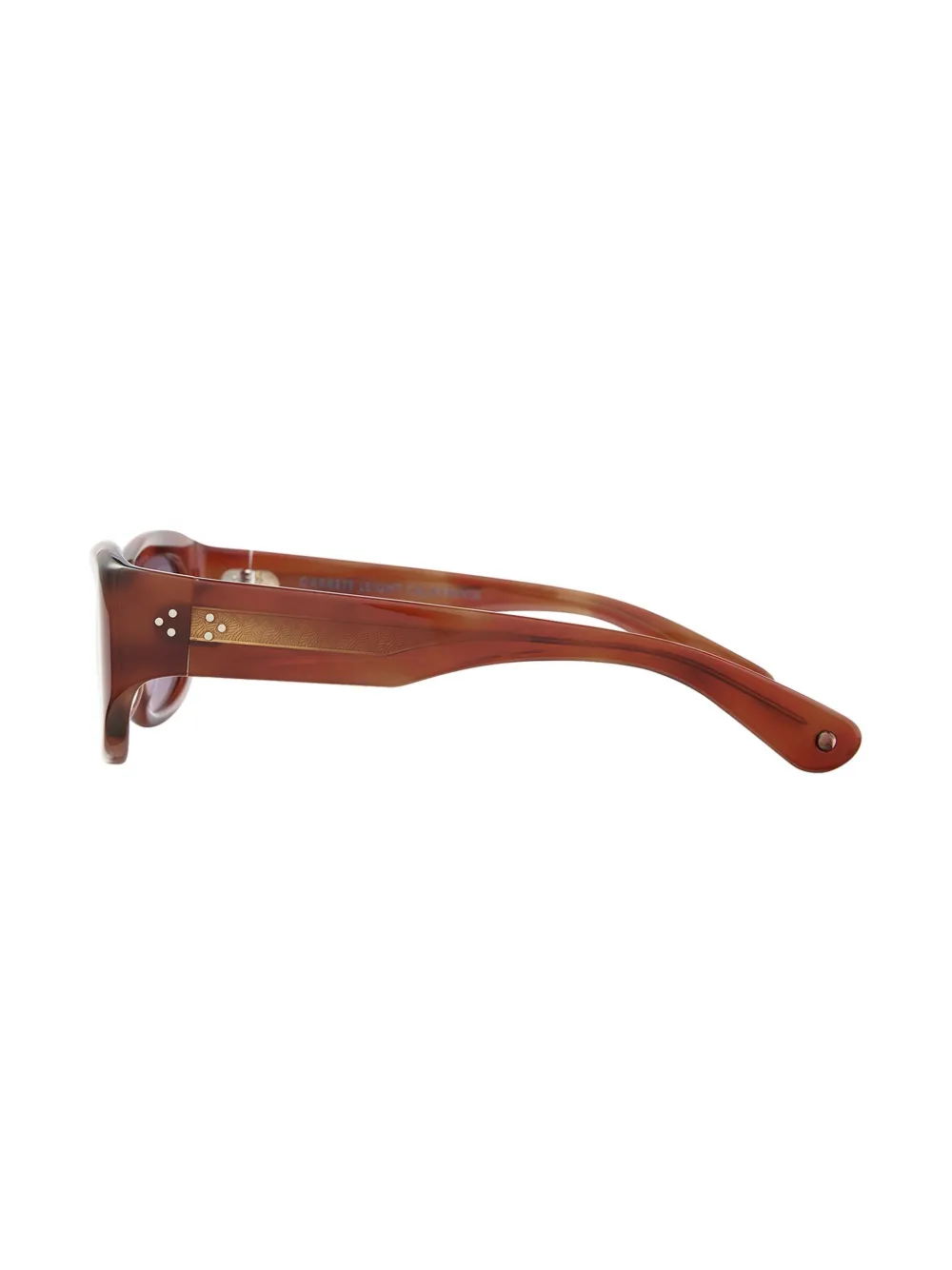 Garrett Leight Zonnebril met geometrisch montuur Bruin