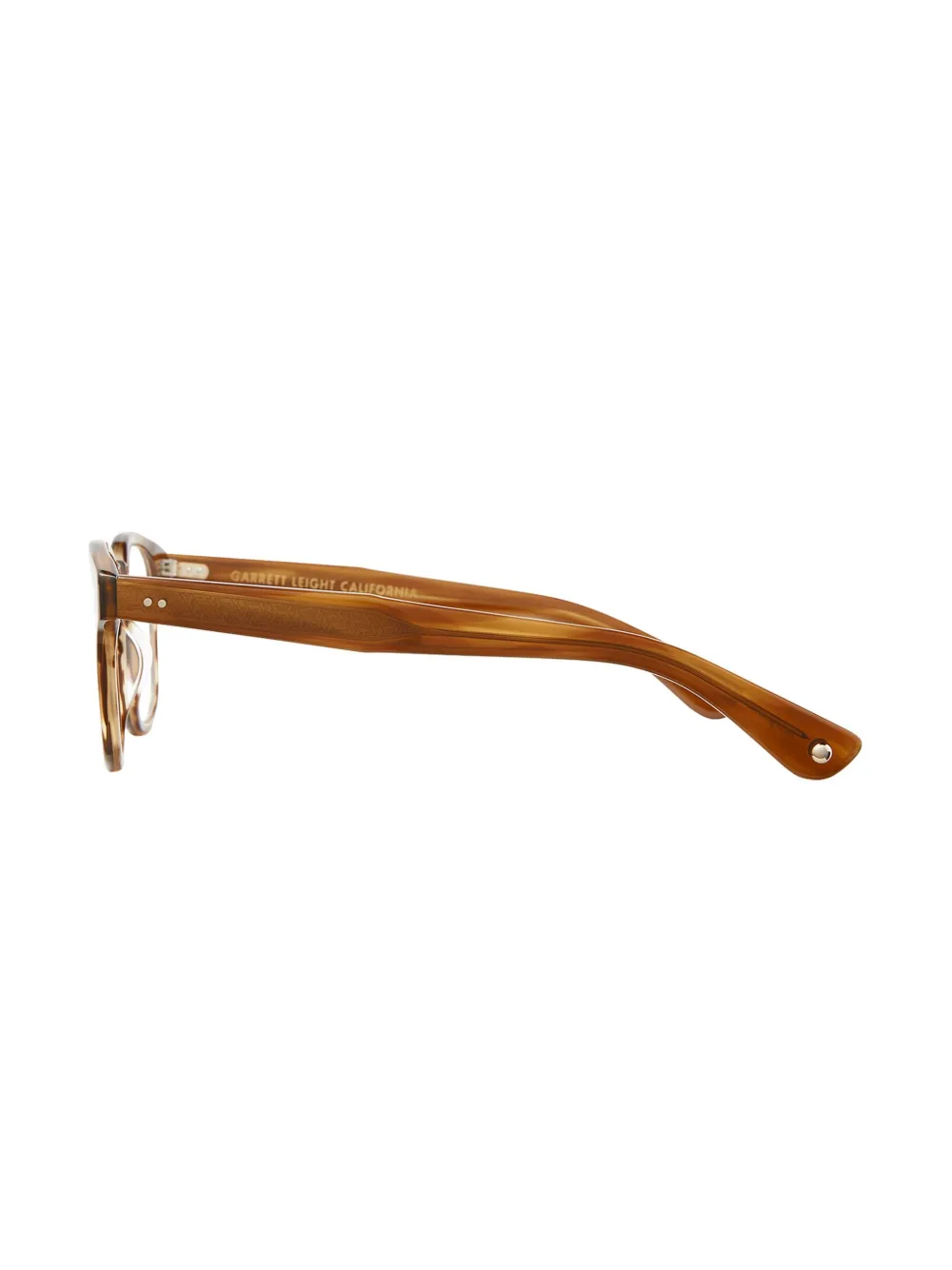 Garrett Leight Bril met rond montuur Bruin