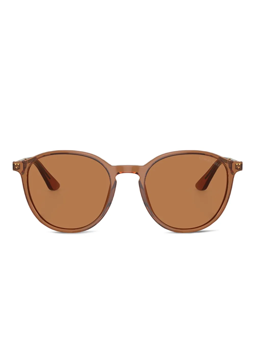 Giorgio Armani Sonnenbrille mit rundem Gestell - Braun