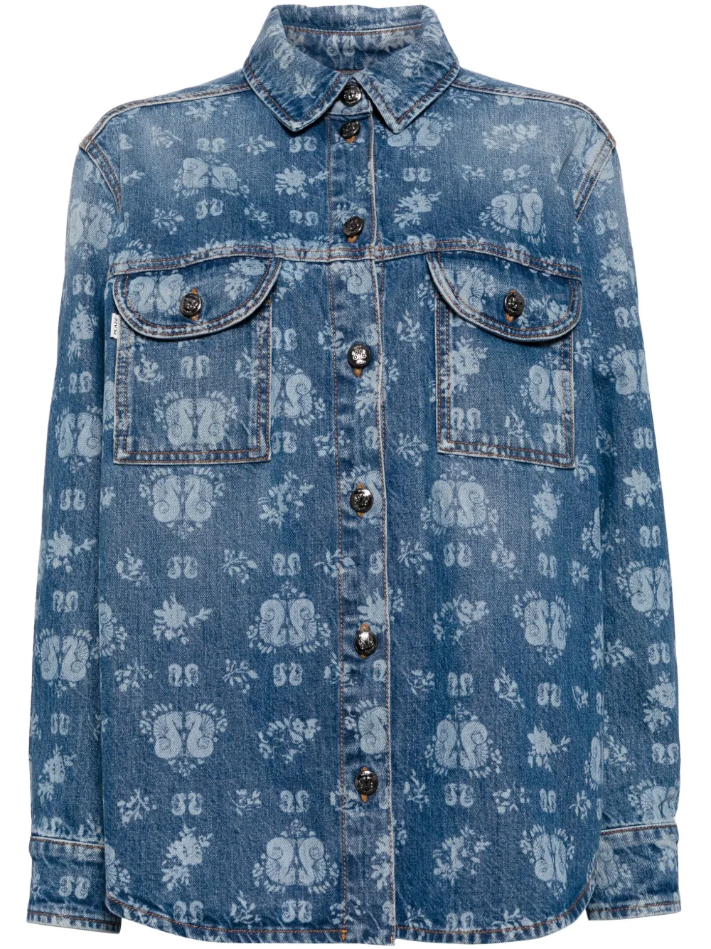 Blazé Milano Nariida paint denim jacket | Blue | Image 1