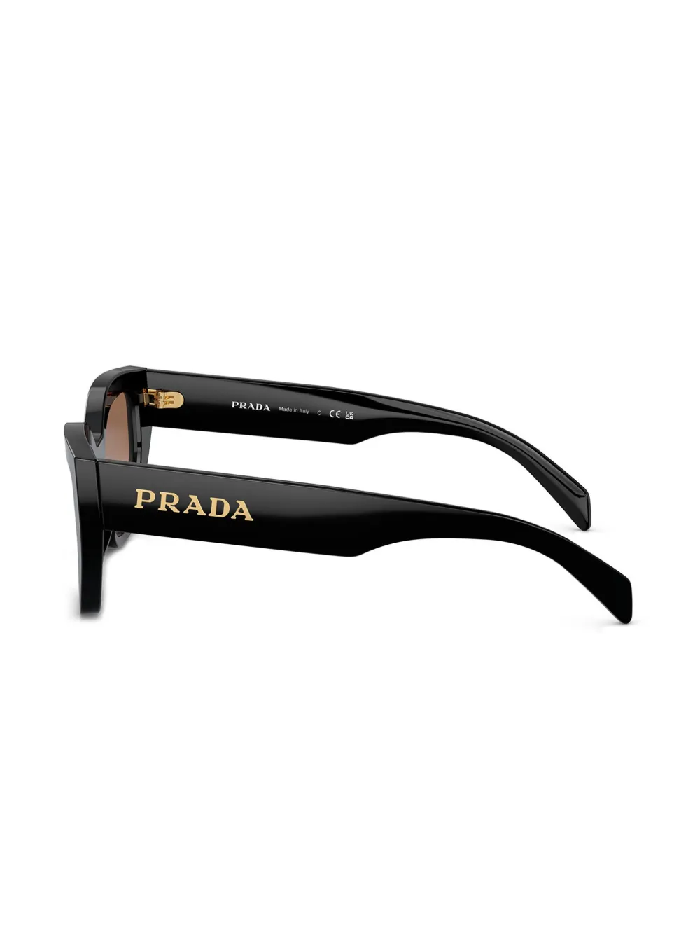 Prada Eyewear Zonnebril met vlinder montuur Zwart