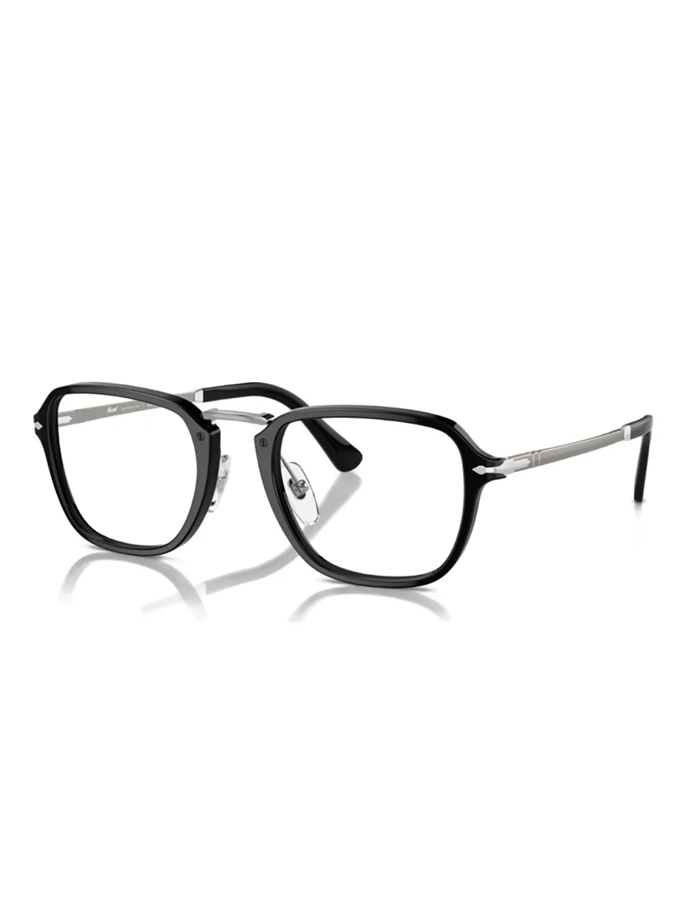 Persol Bril met vierkant montuur Zwart