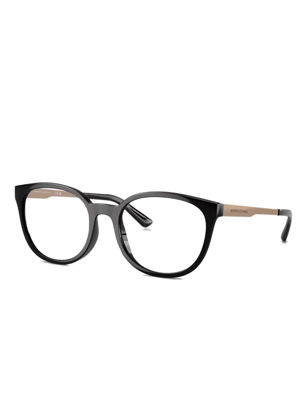  Armani Exchange Round-frame Glasses - Black 