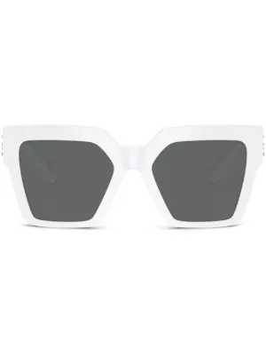 Prada White Marble Pattern Square Sunglasses Prada White/Black SPR 13Z Marble Print Symbole Sunglasses  main image 3