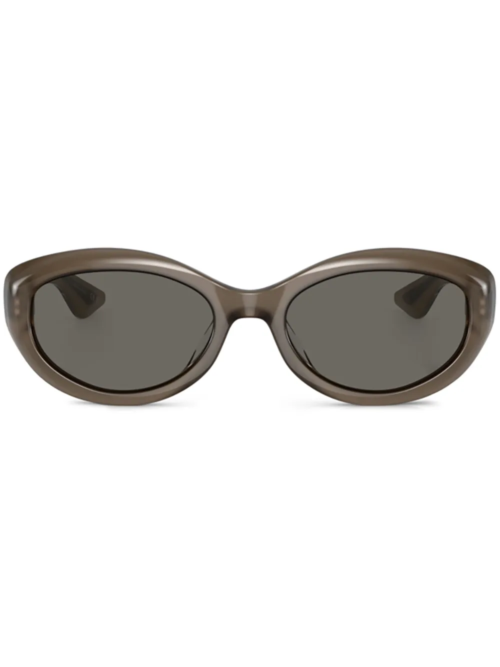 Oliver Peoples x Khaite zonnebril met ovalen montuur Bruin