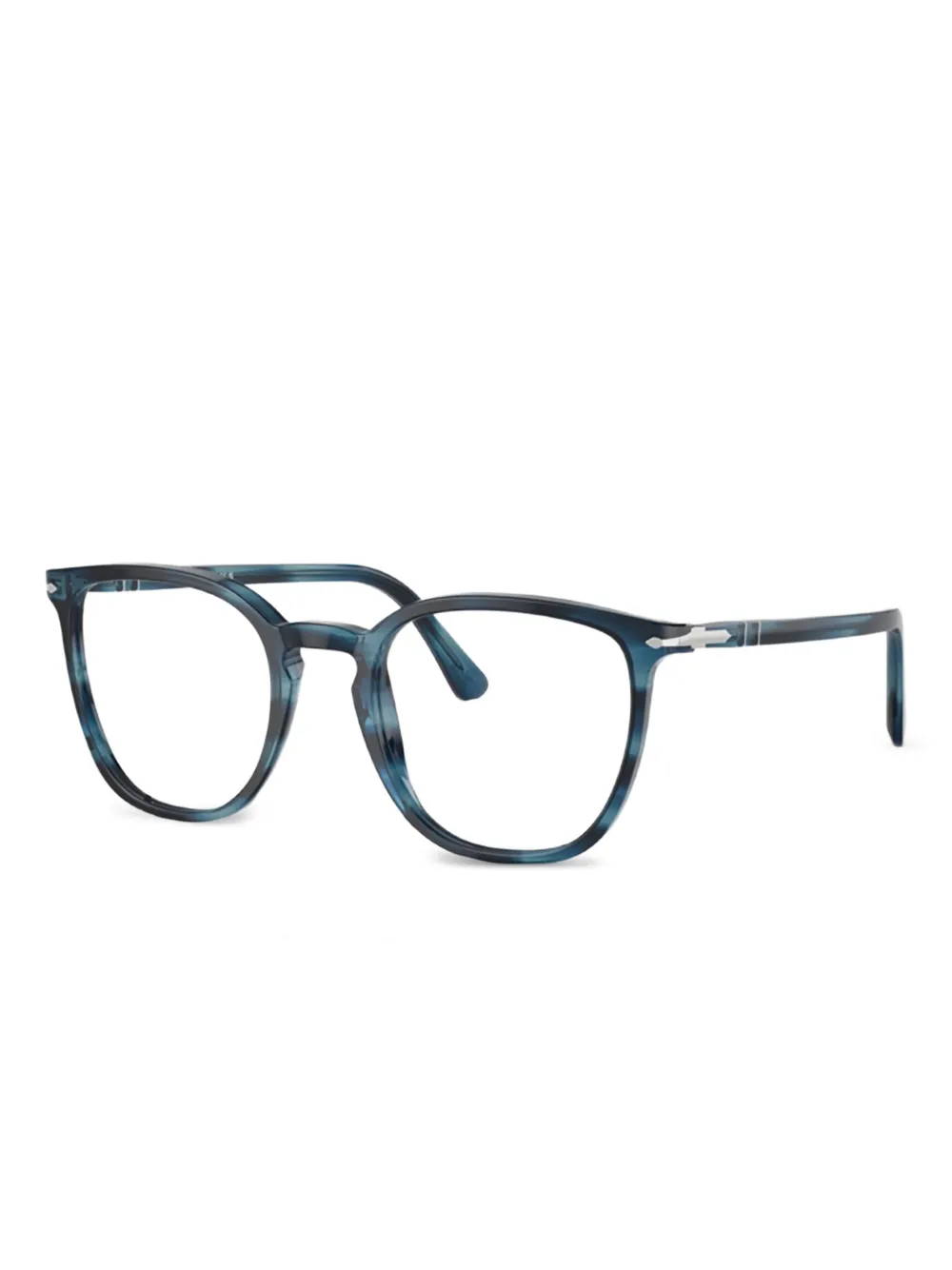 Persol PO3338V gestreepte bril Blauw