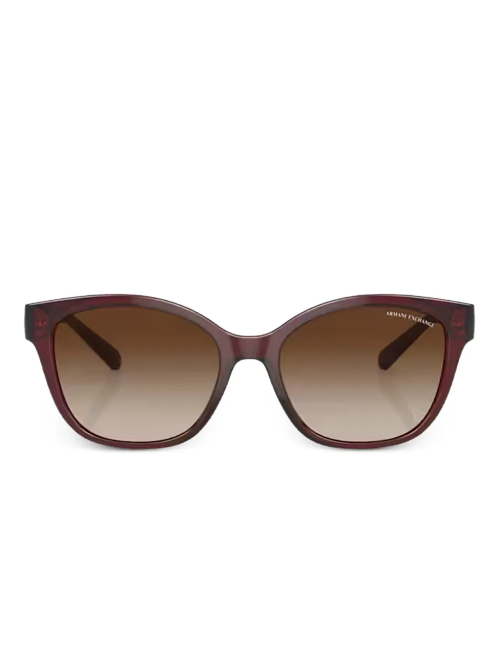 Armani Exchange Cat-Eye-Sonnenbrille mit sechseckigem Detail - Rot
