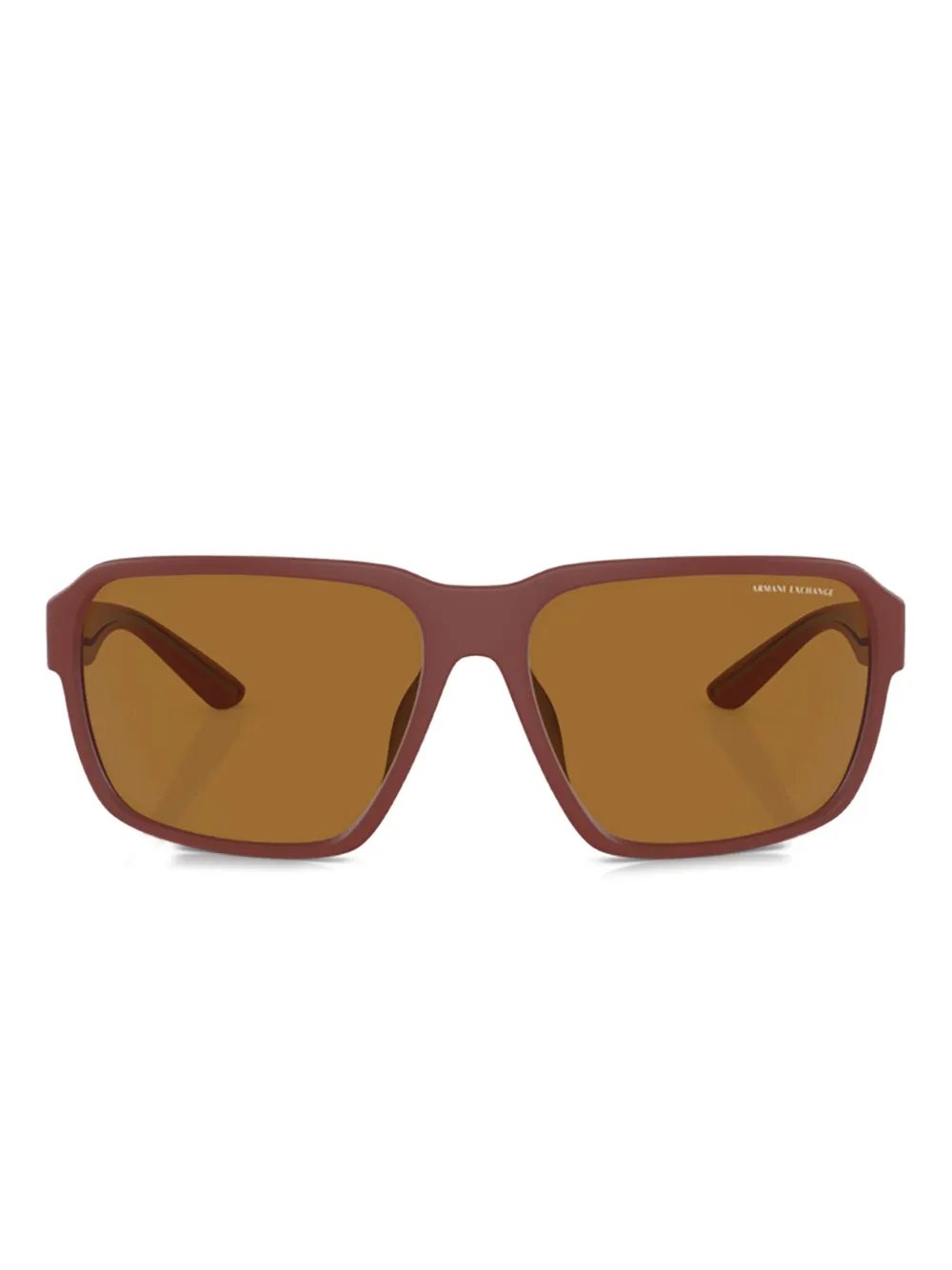 Armani Exchange Zonnebril met rechthoekig montuur Bruin