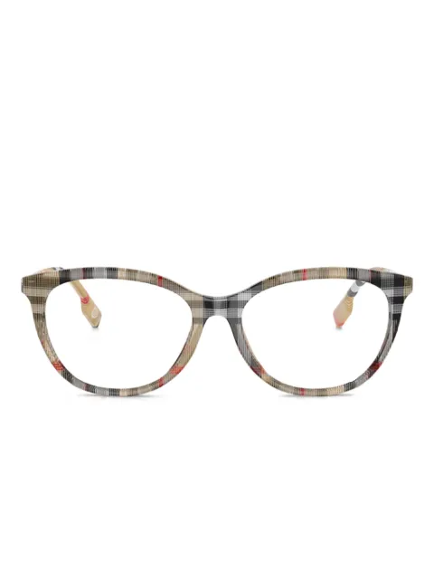 Burberry Eyewear Occhiali tondi a quadri