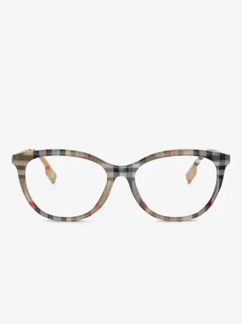 Burberry Eyewear check-pattern round-frame glasses
