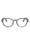 Burberry Eyewear patterned round glasses - Grey