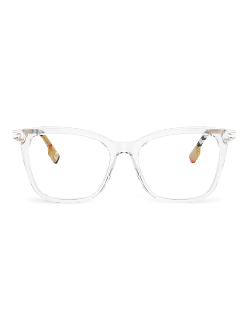 Burberry Eyewear Occhiali da sole squadrati trasparenti - Bianco