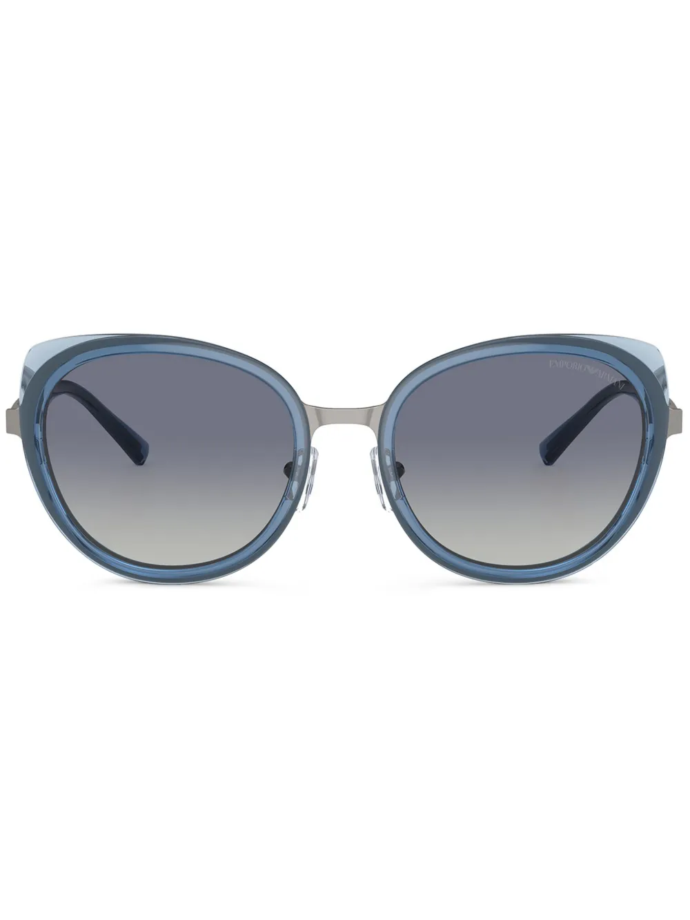 Emporio Armani Zonnebril met rond montuur Grijs
