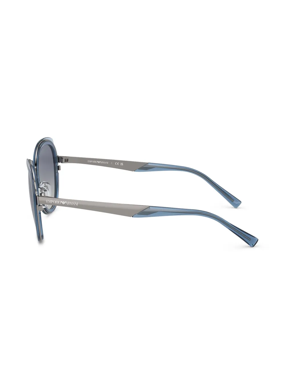 Emporio Armani Zonnebril met rond montuur Grijs