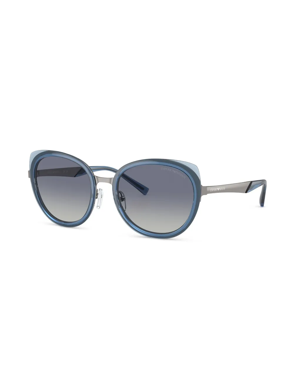 Emporio Armani Zonnebril met rond montuur Grijs