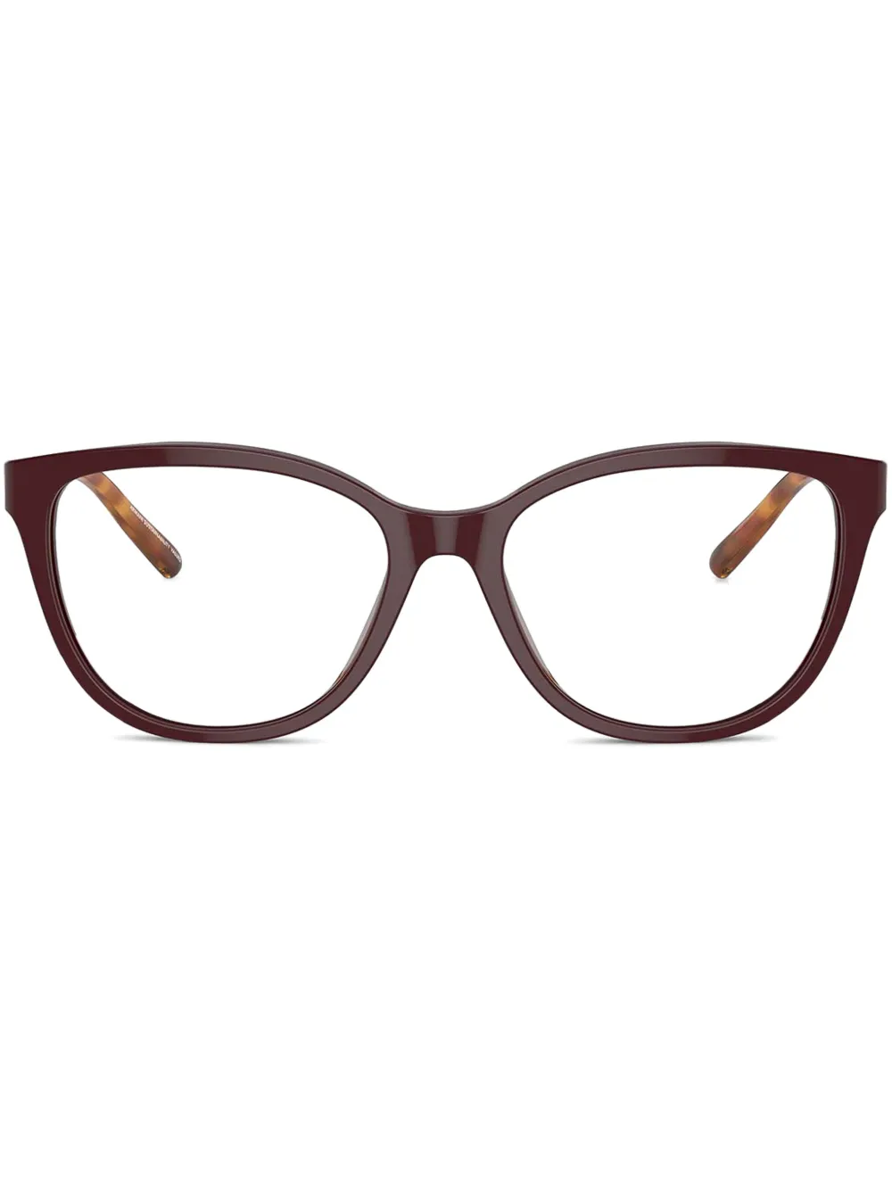 Shop Emporio Armani Butterfly-frame Glasses In 红色