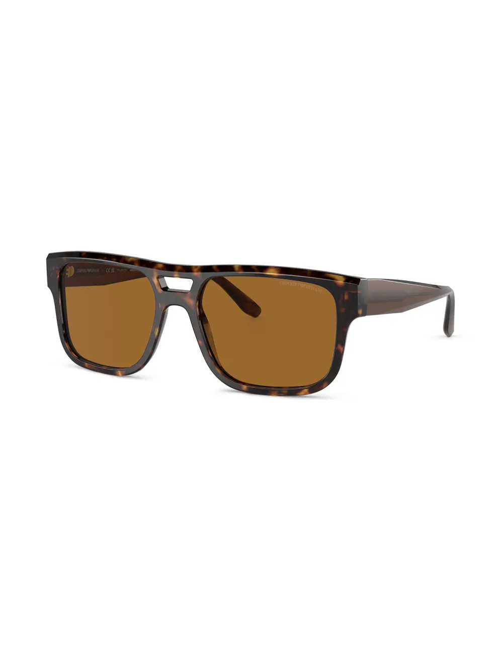 Emporio Armani Zonnebril met vierkant montuur Bruin