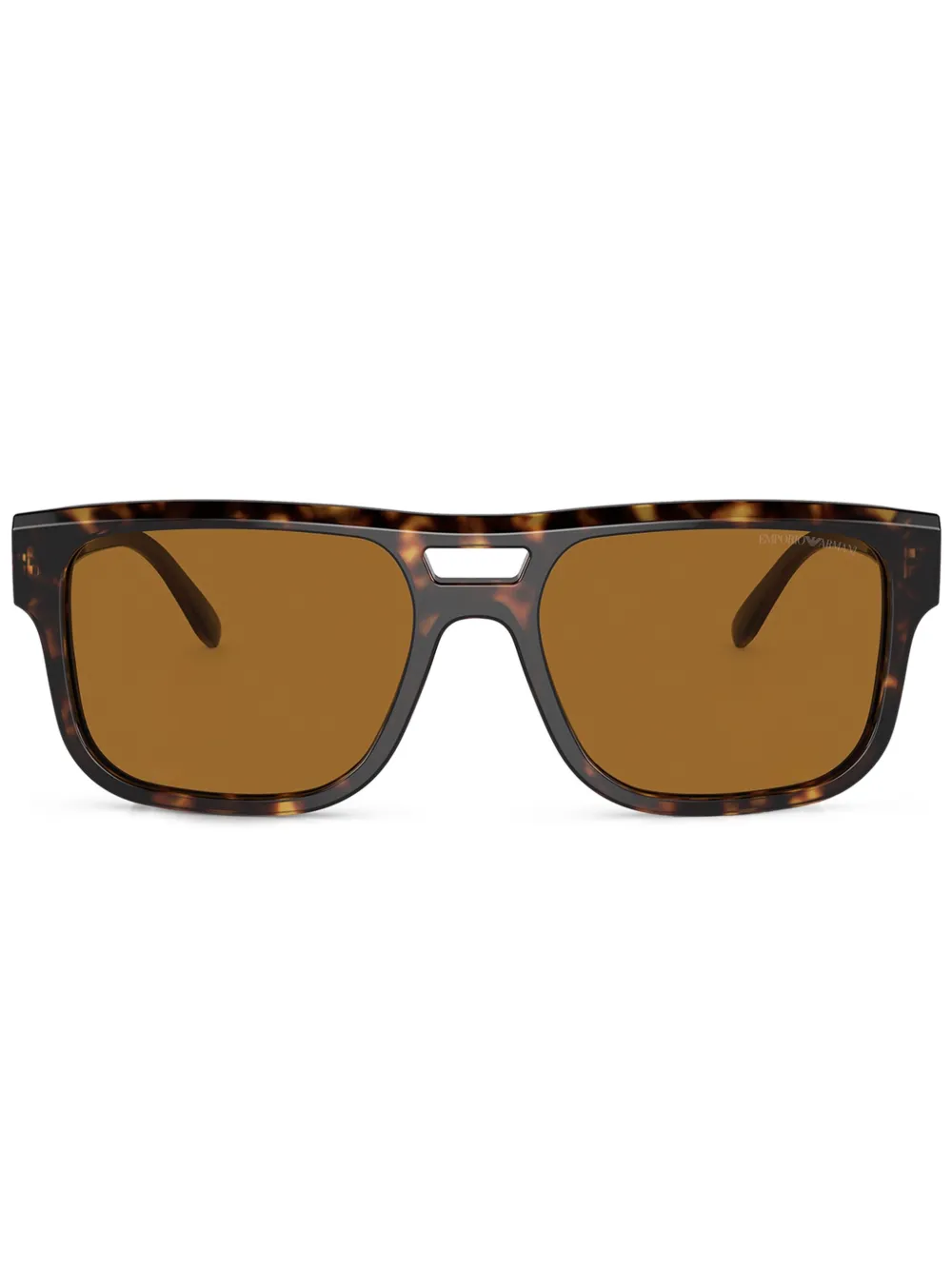 Emporio Armani Zonnebril met vierkant montuur Bruin