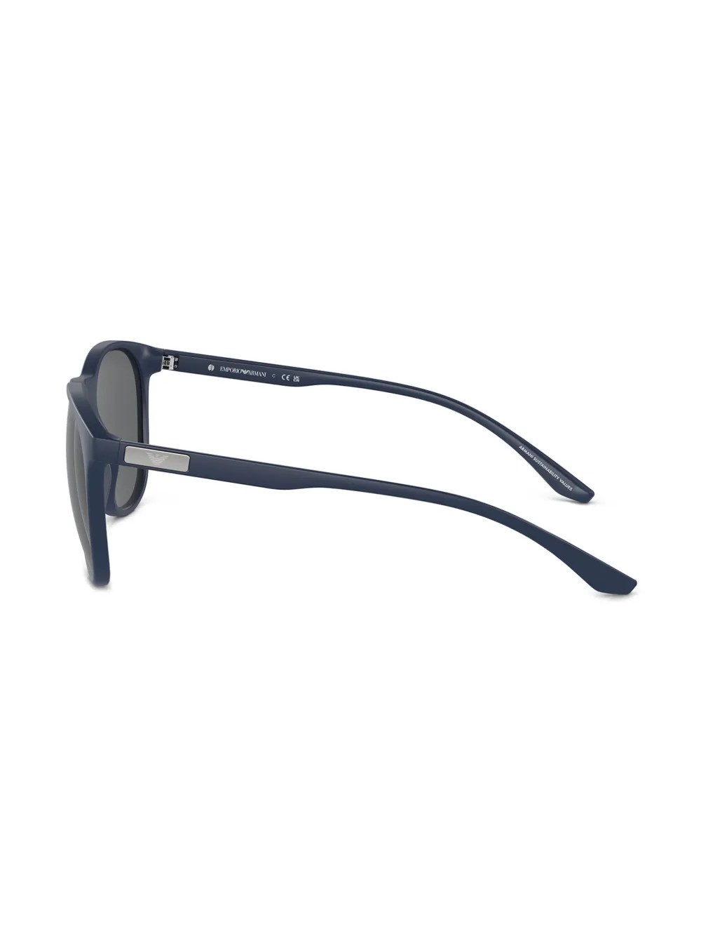 Emporio Armani Zonnebril met logoplakkaat Blauw